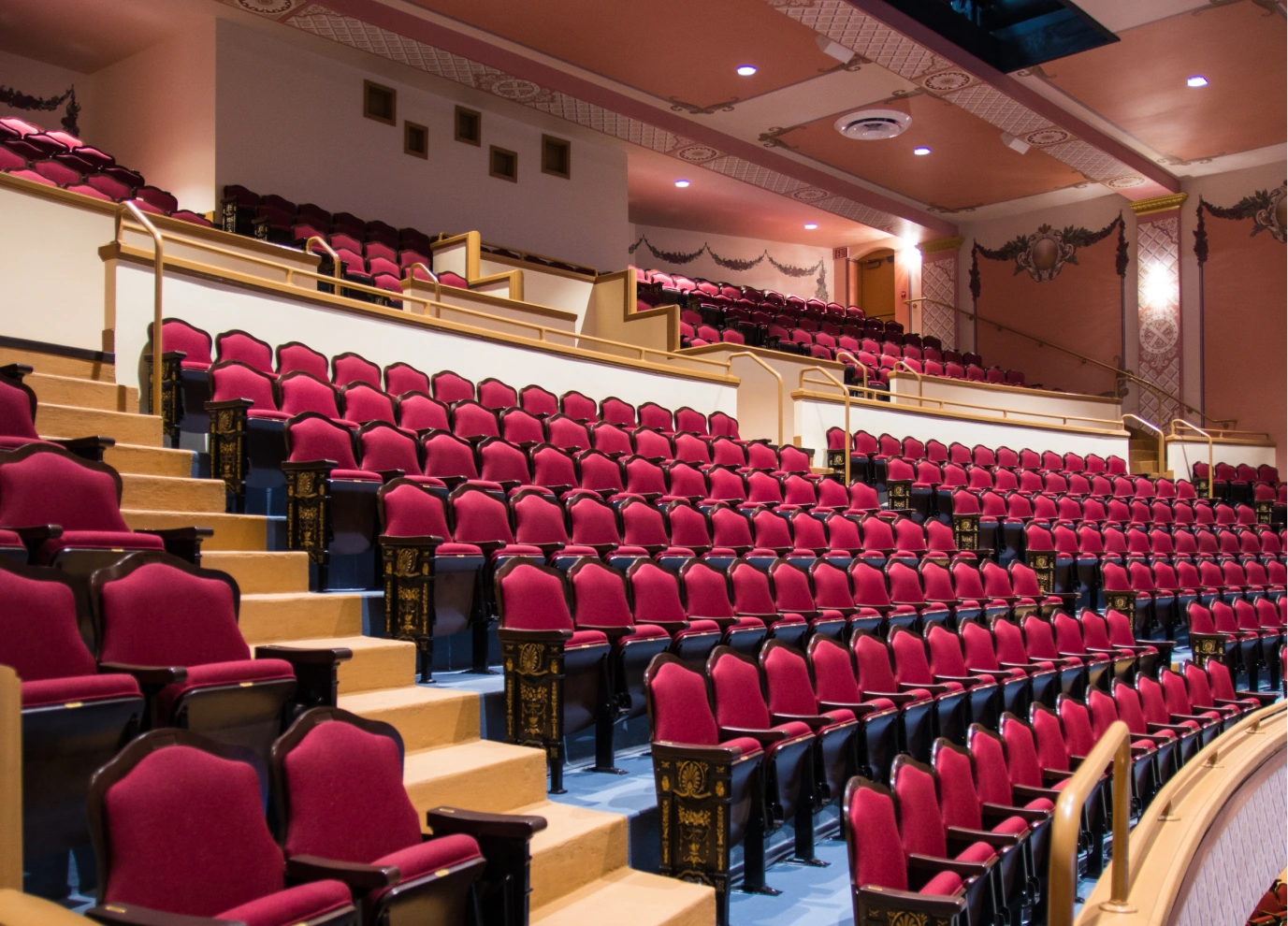 Renovated People's Bank Theater balcony seating