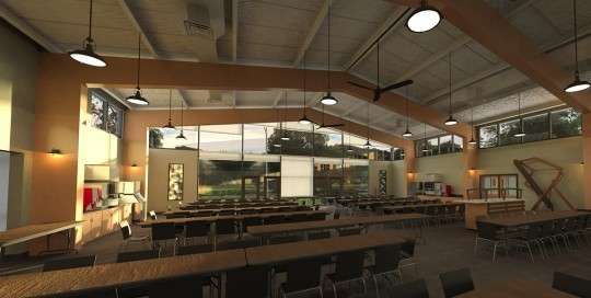 Dining hall at Cedar Lakes State Park