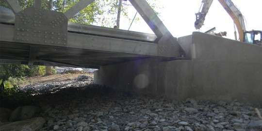 picture of bridge designed and engineered by Pickering for pipeline company