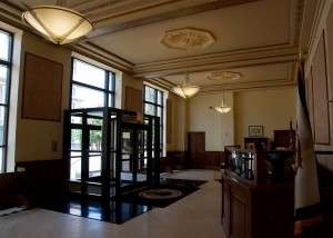 inside main lobby of Kanawha County Sheriff's Office WV