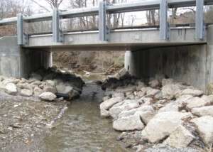 County road bridge in Morgan County, Ohio