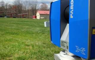 3D scanner being used in a field