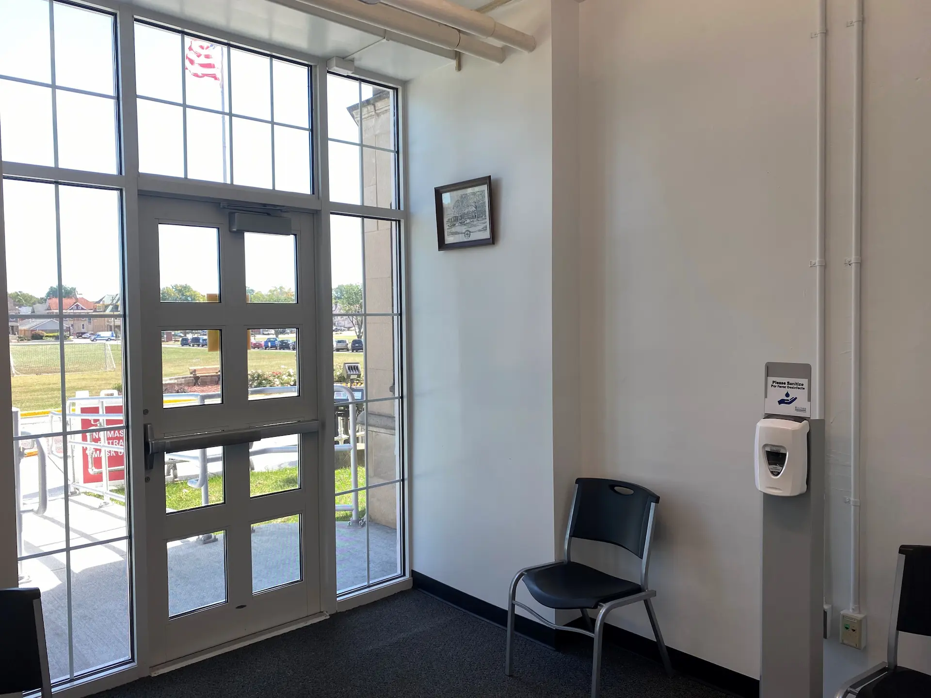 Interior of the new PHS secure entrance