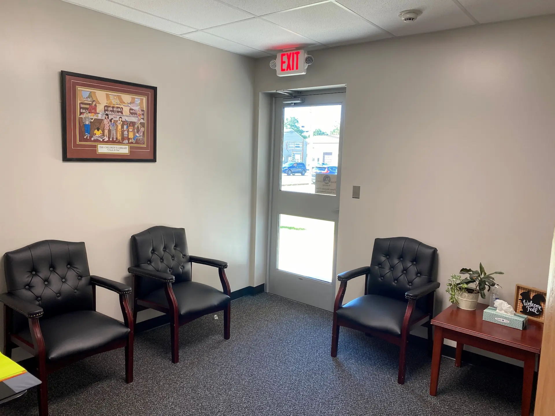 Emerson Elementary School secure entrance waiting area