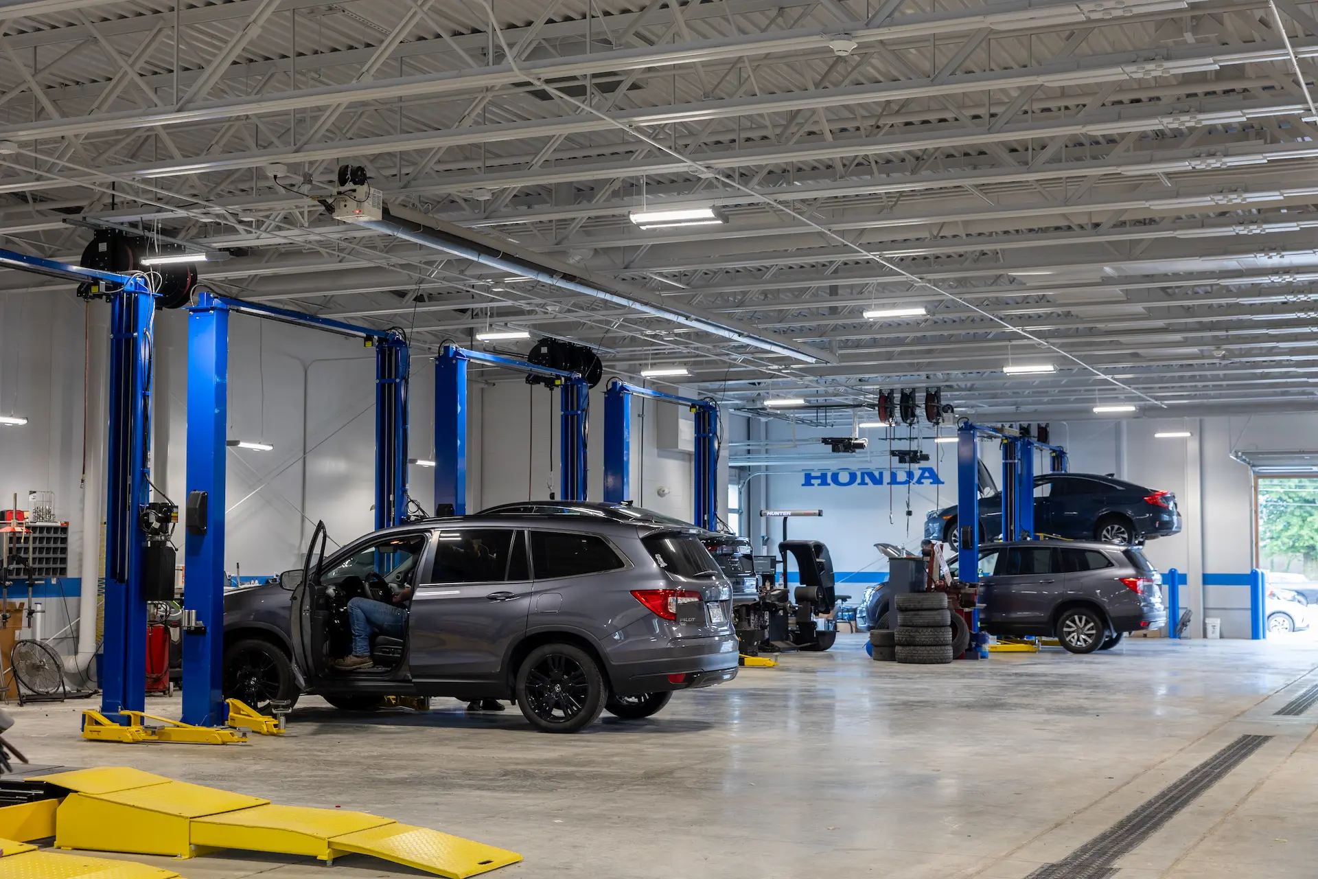 Service area of the new Honda dealership in Parkersburg, W.Va.