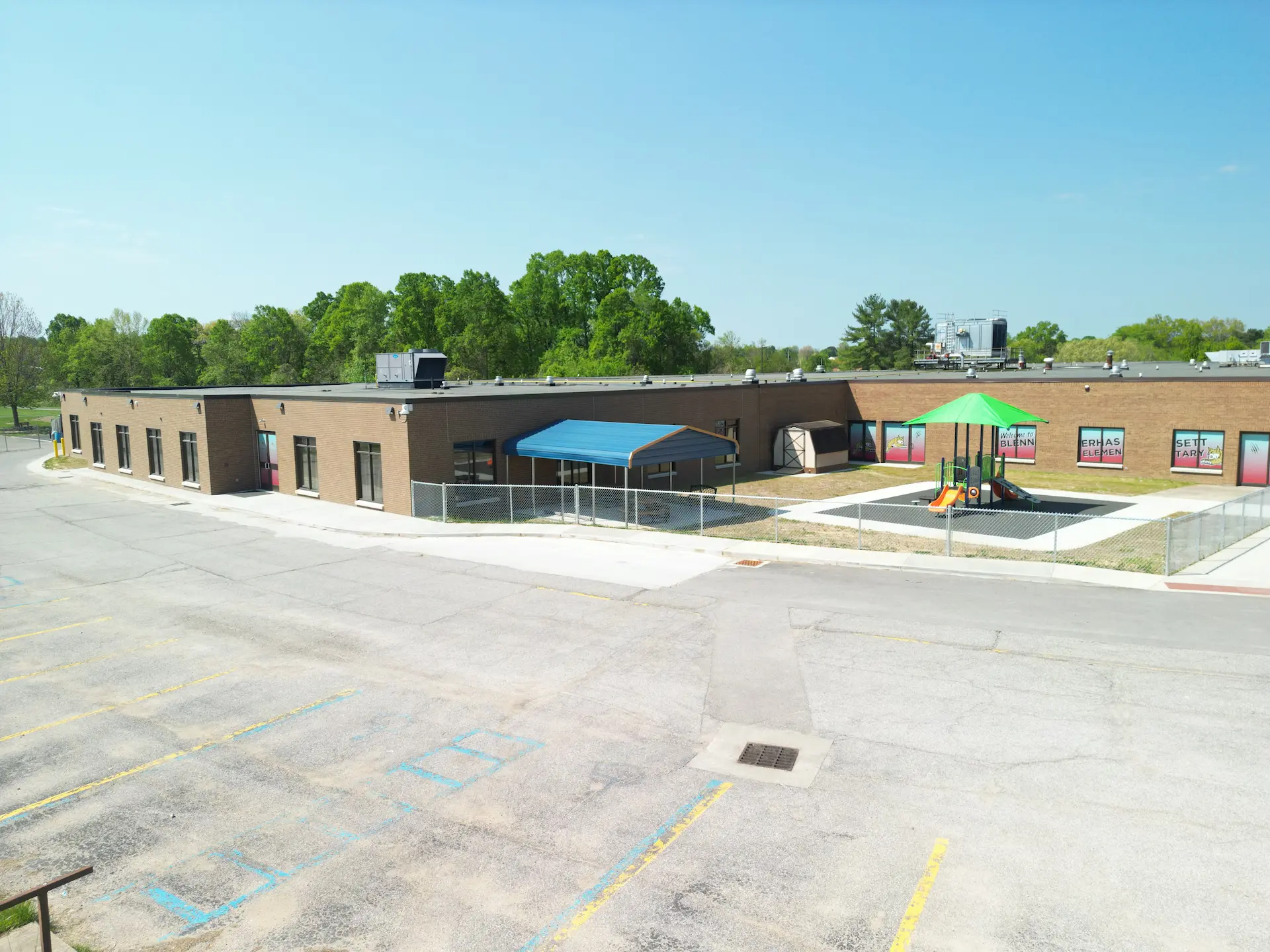 New classroom addition and playground area