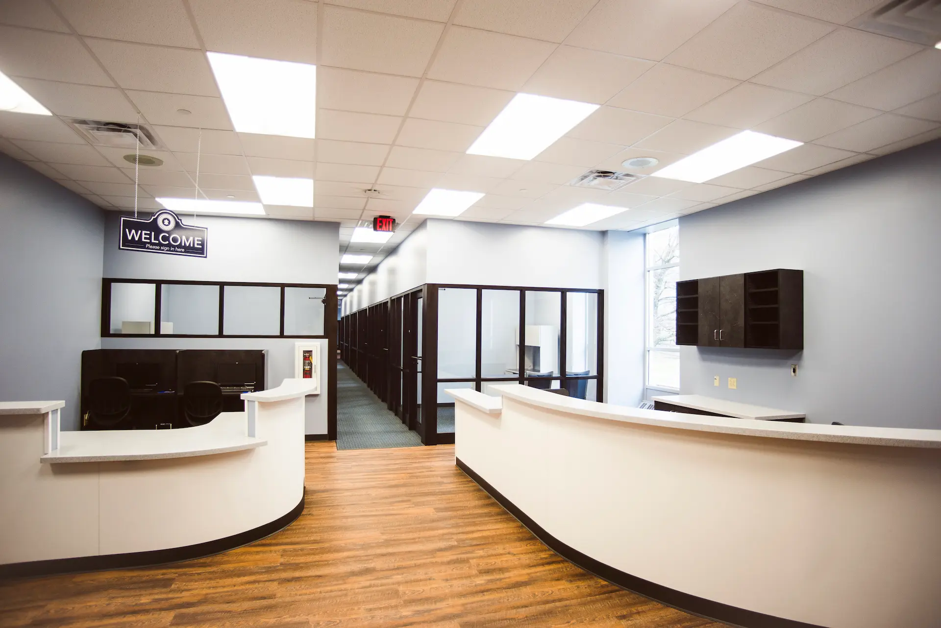 Front welcome area of the WVU-Parkersburg Enrollment Center.