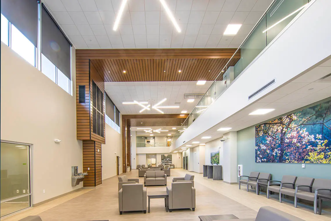 Interior view of one of the atriums.