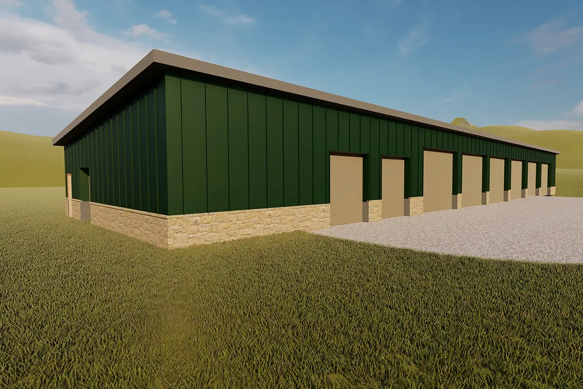 Rendering of the garage area of the WVDNR District 6 offices.