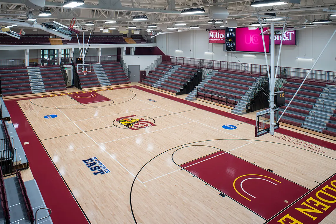 Renovated basketball court