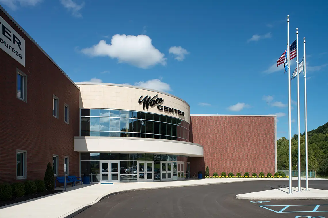 Main entrance of the Waco Center