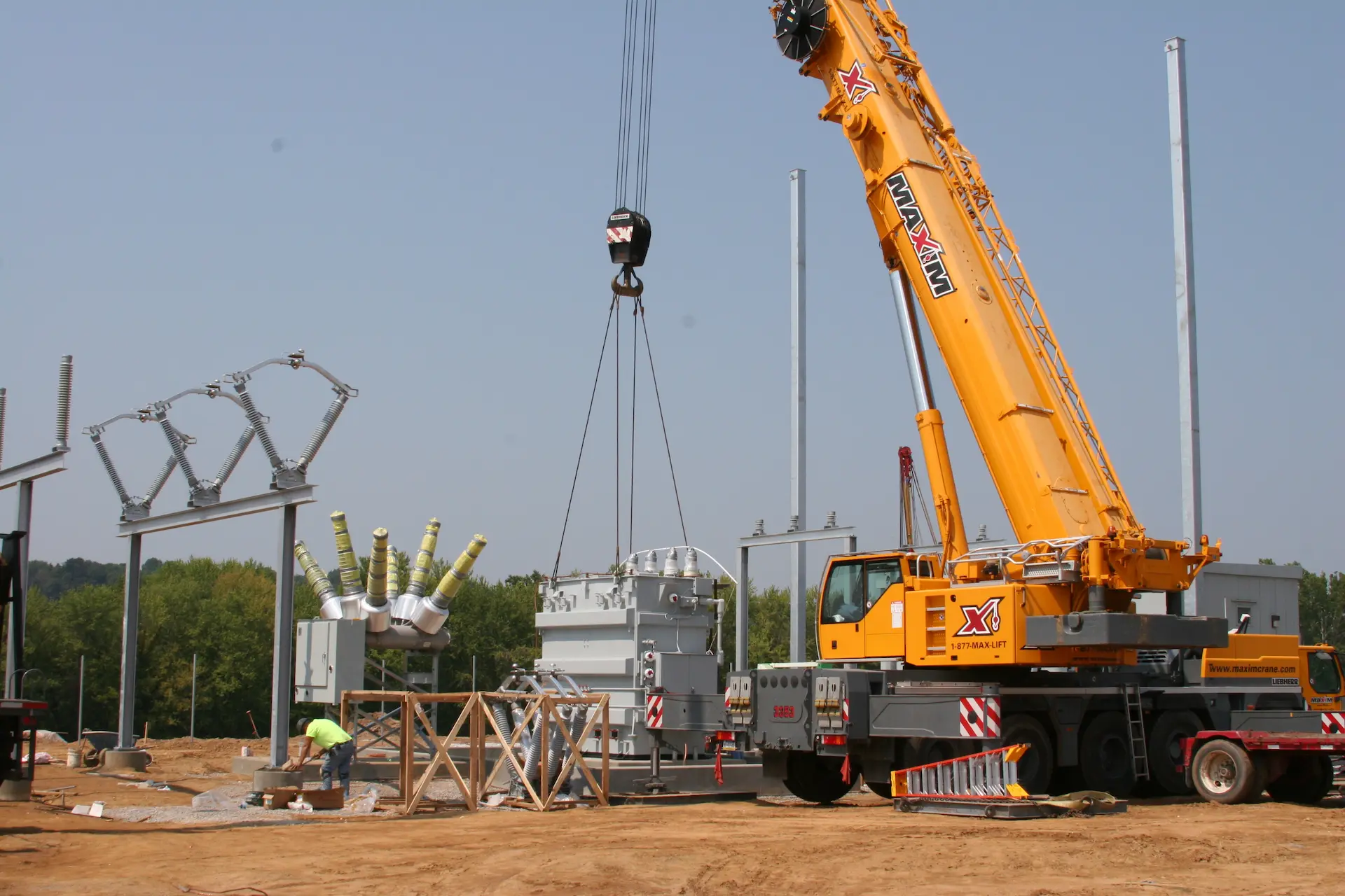 Installation of substation for mineral wool plant.