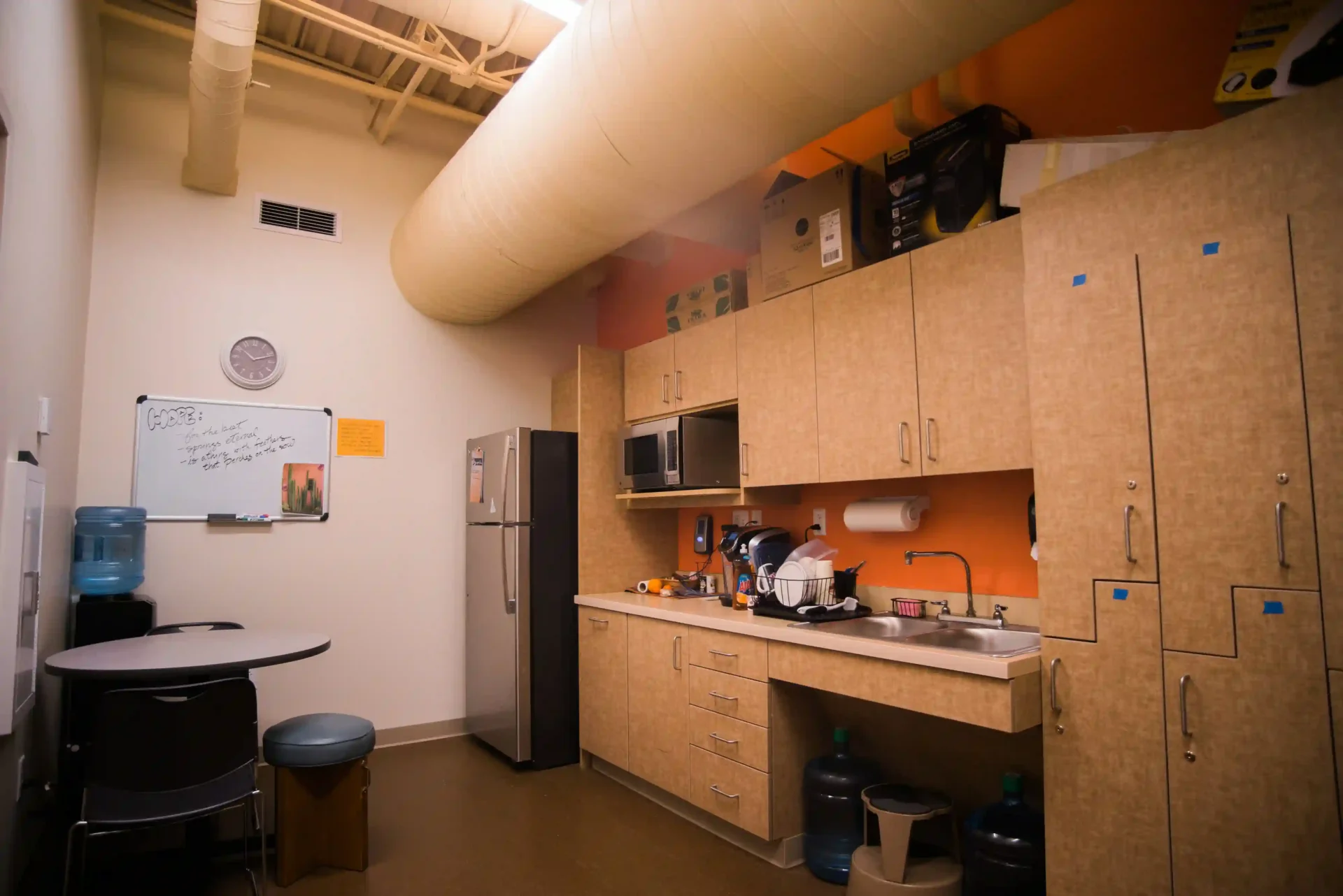 New breakroom and storage for the South Parkersburg Library.