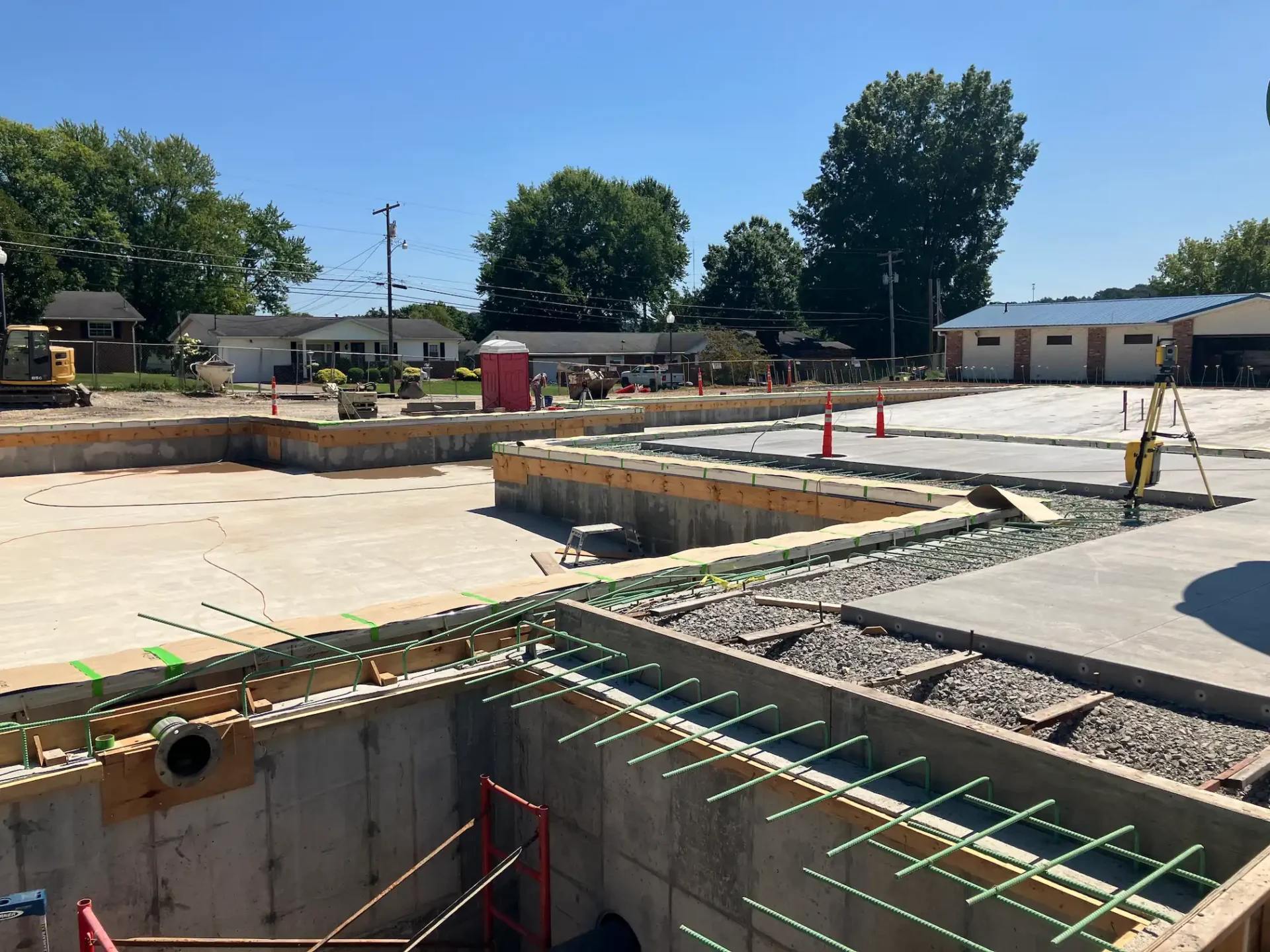 Laying concrete for the new Southwood Park Pool