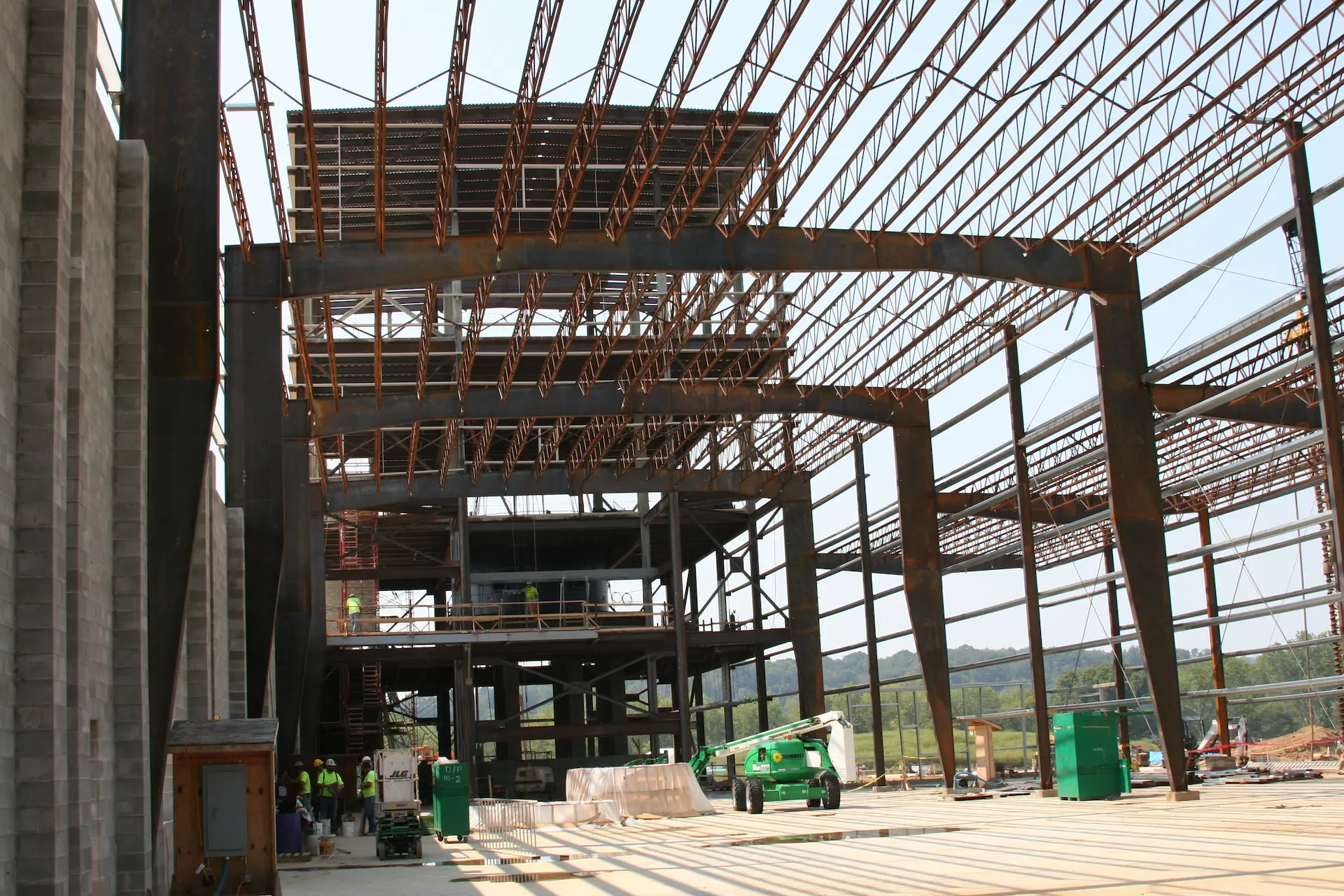 Structural framework for mineral wool plant in West Viriginia