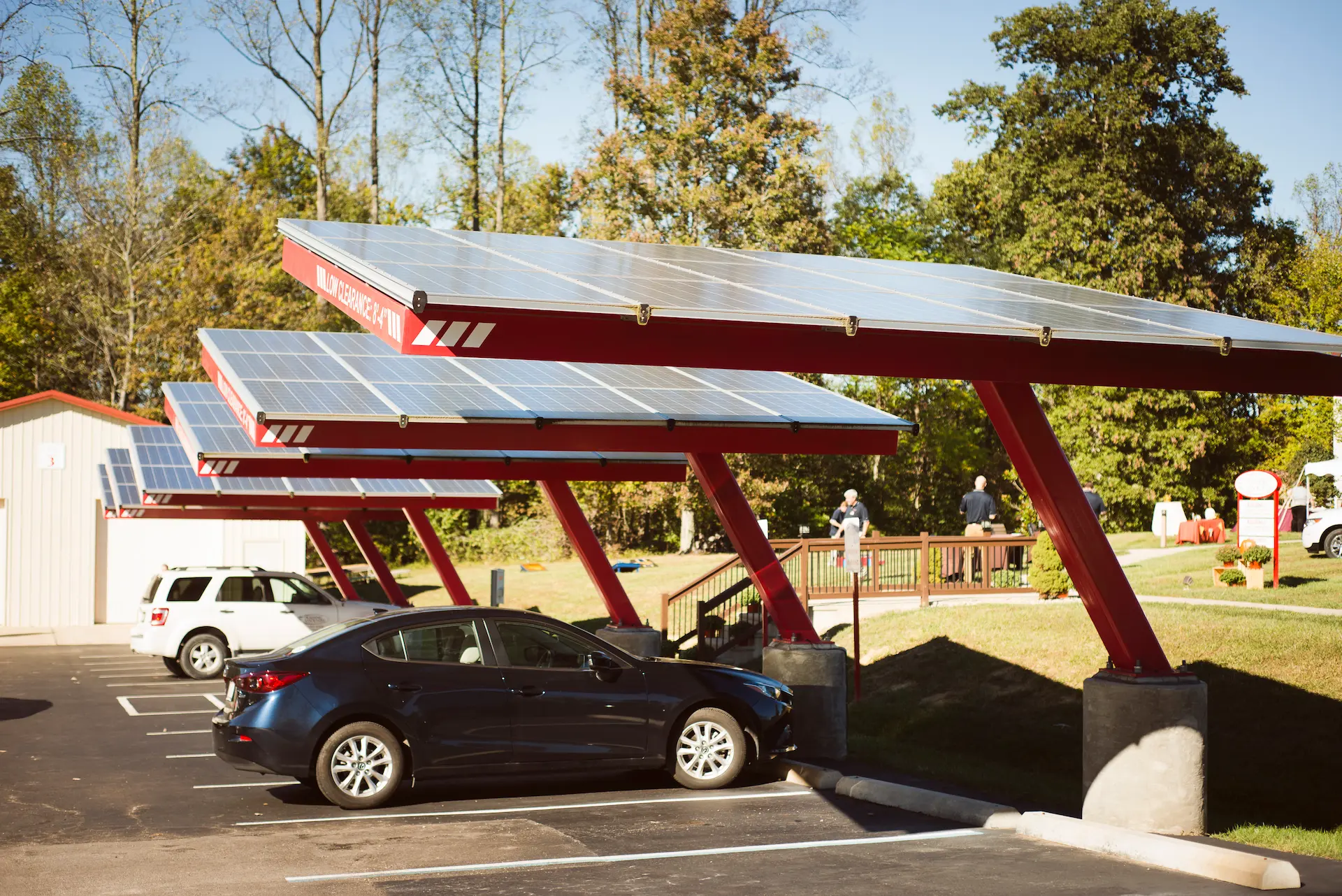 Solar arrays at Pickering Associates' Parkersburg office