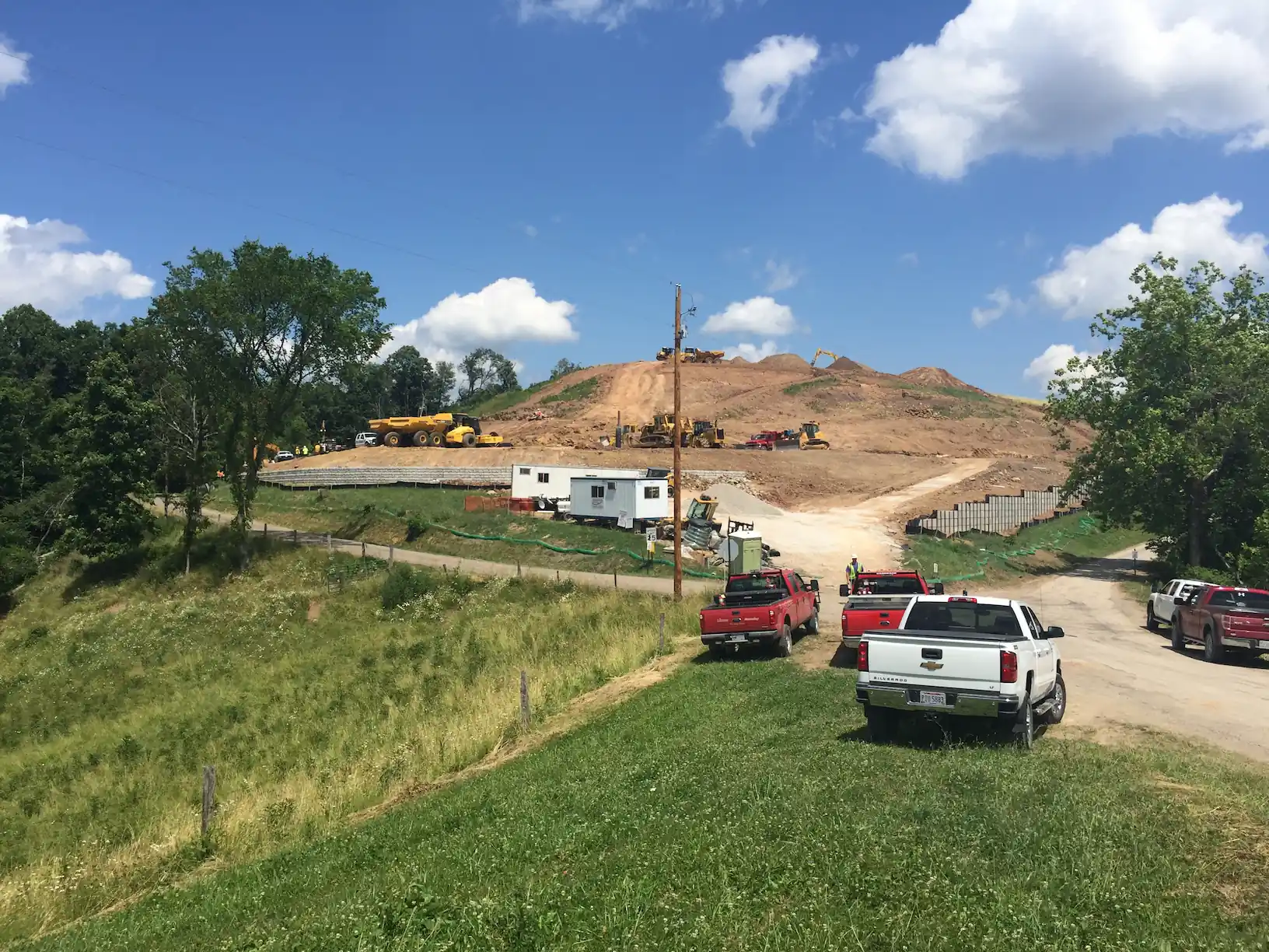 Site prep for a new well pad installation.