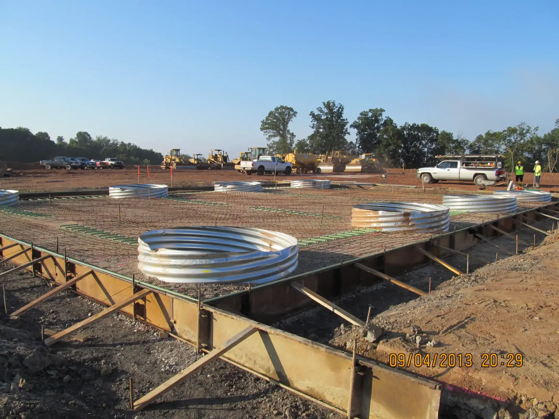 Final construction of a new oil and gas well pad.