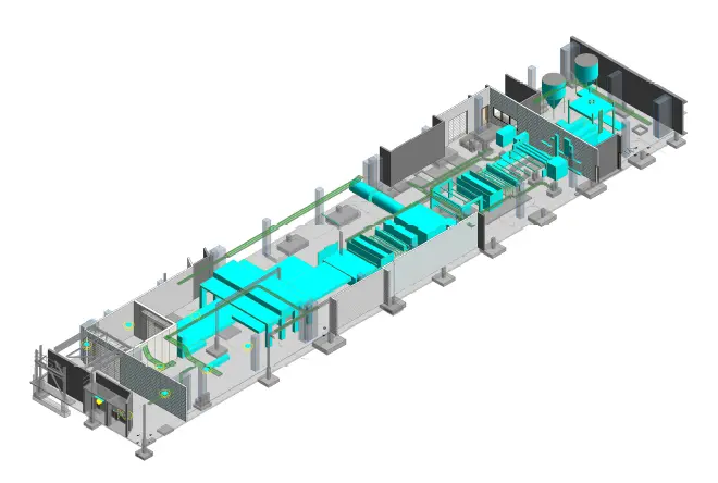 3D concept of the new production line