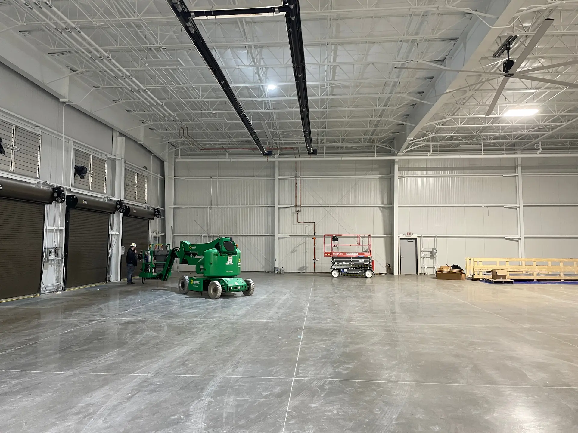 Interior view of new loading bay